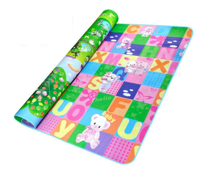 Vavas V0873-2 Two Side Printed With One side English Alphabets And Other Side Animals Baby Crwaling Carpet -Multicolor - Zoom Image 2