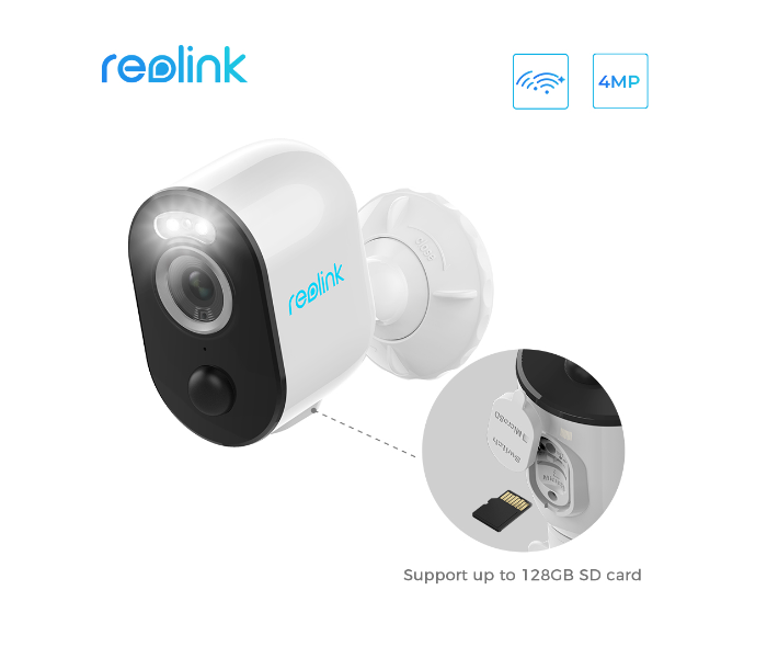 Reolink Argus 3 Pro 2K Wire Free Camera Battery- WIFI Camera -White - Zoom Image