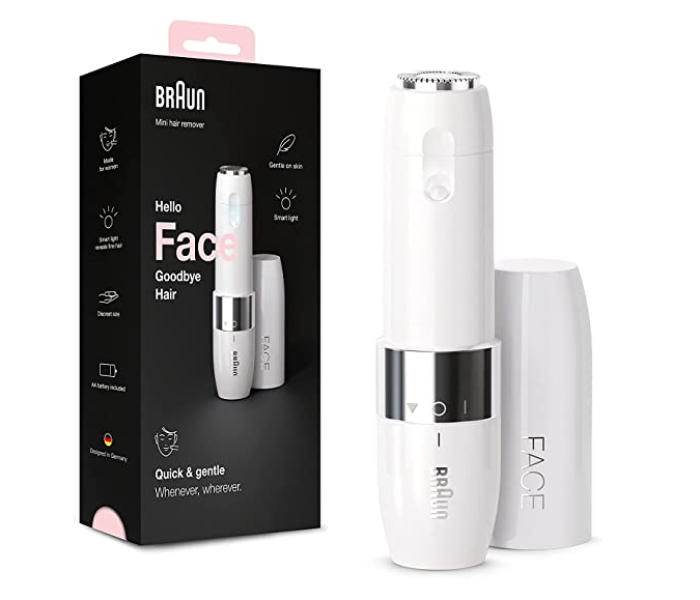 BRAUN  FS1000 Stainless steel Battery Powered Rechargeable Cordless Electric Facial Hair Remover-White - Zoom Image 1