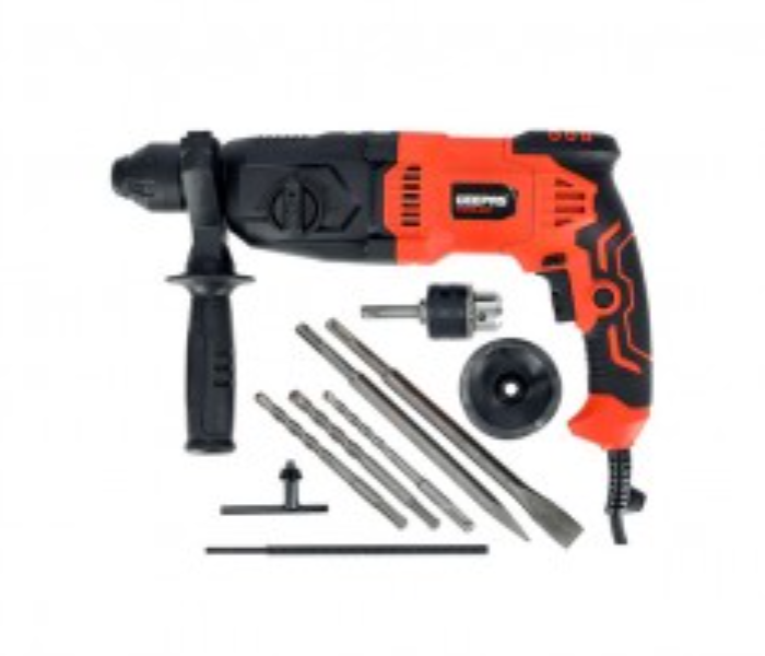 Geepas GRH2610-240 4 Mode 50HZ 1050WATT 26MM Rotary Hammer-Orange - Zoom Image