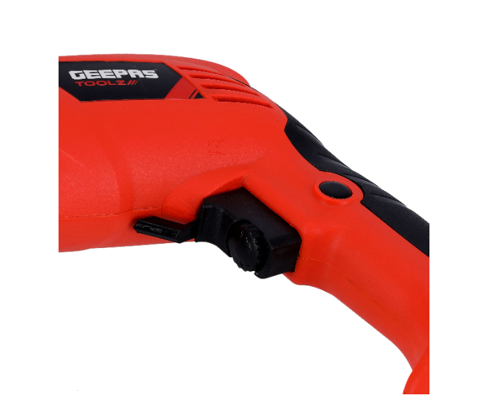 Geepas GPD0710-SA Powerful Motor 360° auxiliary ergonomic handle Percussion Drill- Red and Black - Zoom Image 3