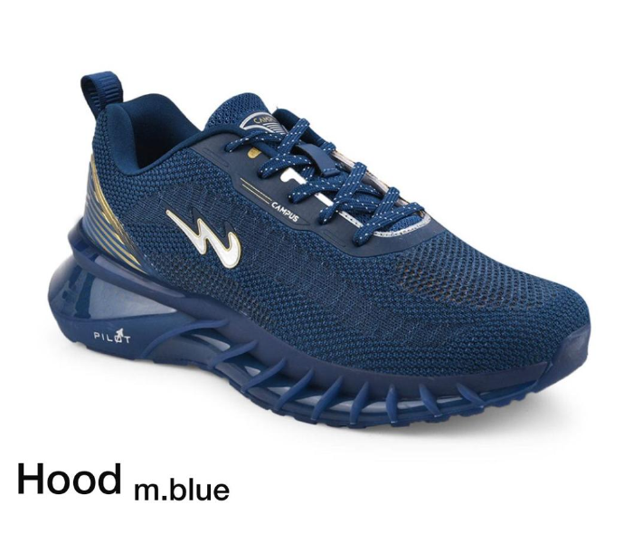 Campus C0533-2 Light Weight Dragon Running  Mens Sports Shoe Size-8 Hood -Medium Blue Golden - Zoom Image