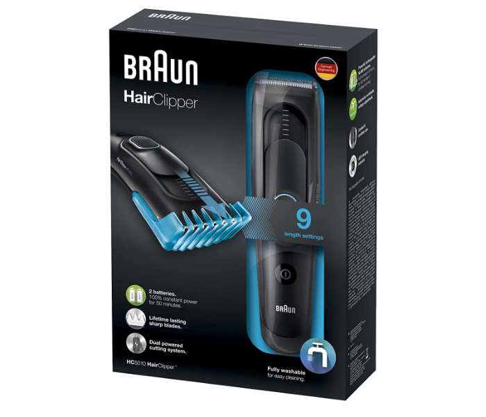 Braun HC5010 Battery Powered 9 Length Hair Clipper-Multicolour - Zoom Image 4