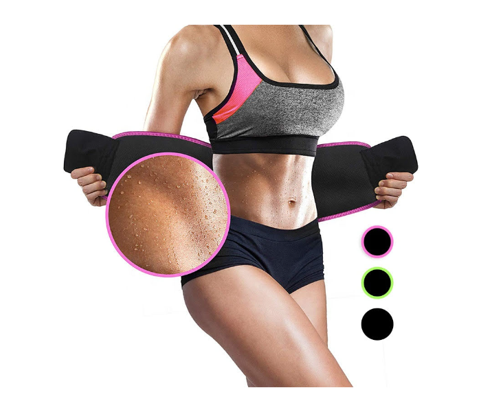 GTC 22001003 Waist Trimmer Sweat Workout Slimming Belt for Women and Men Sauna Body Shaper Sports Girdles XL-Black - Zoom Image 5