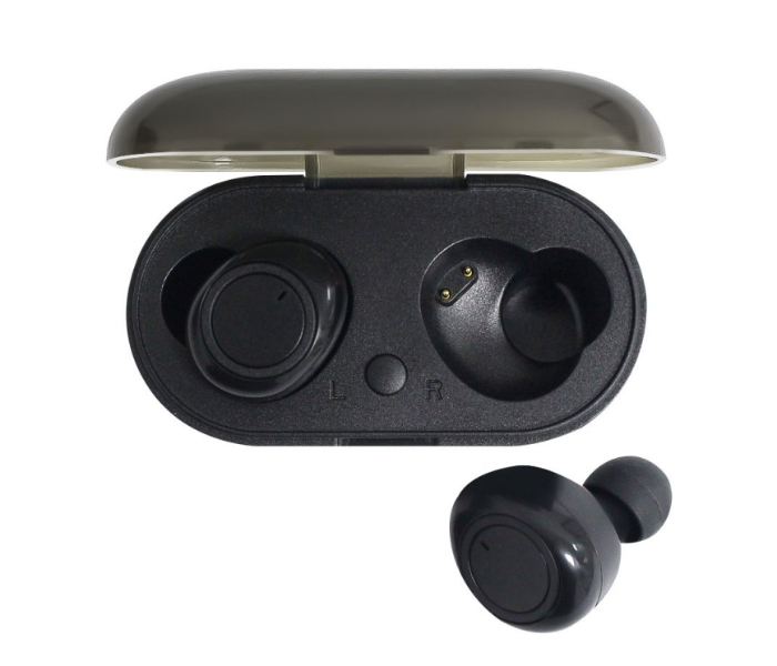 Trands TR-TWS37 2.4GHz Frequency Better Capacity Wireless Earbuds -Black - Zoom Image 1