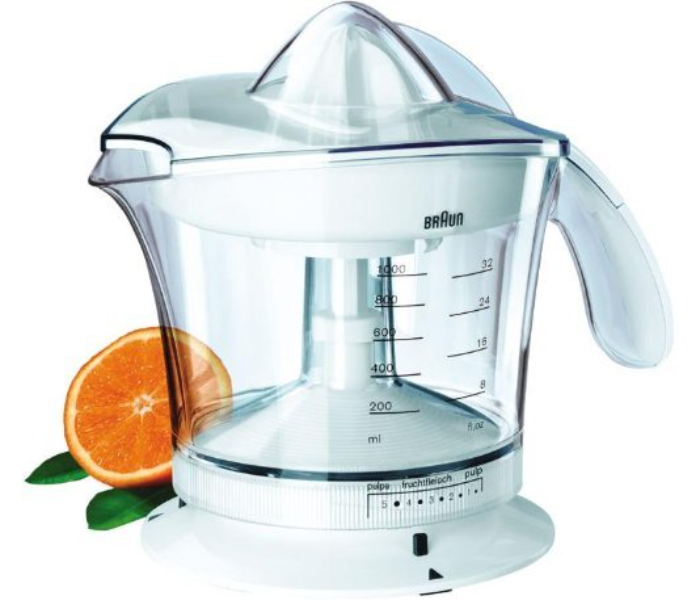 BRAUN MPZ9 Automatic  Powder Coated 240 Volts Stainless steel 1.0 L Citrus Juicer-White - Zoom Image 4