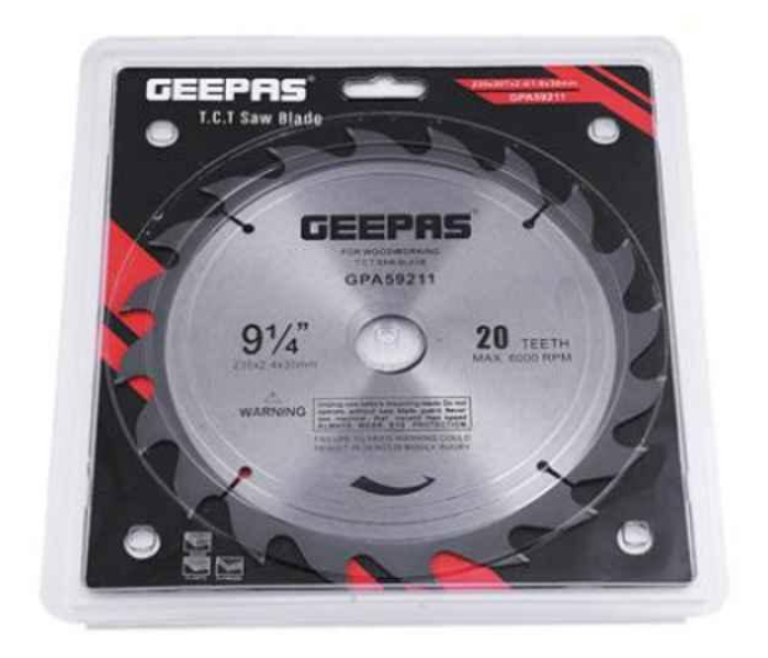 Geepas GPA59212 235mm Diameter 20 Teeth Circular Saw Blade-Silver - Zoom Image 4