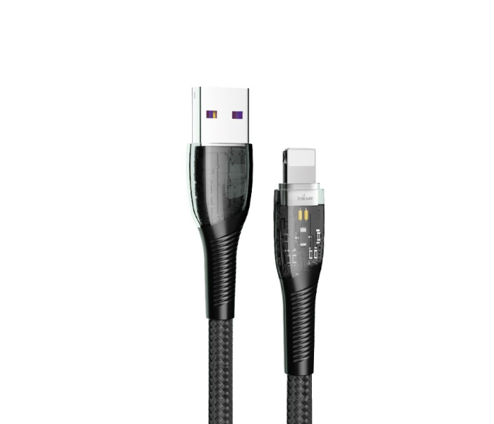 Trands TR-CA761 Durability And Reduce Fraying Lightning USB Cable -Black - Zoom Image