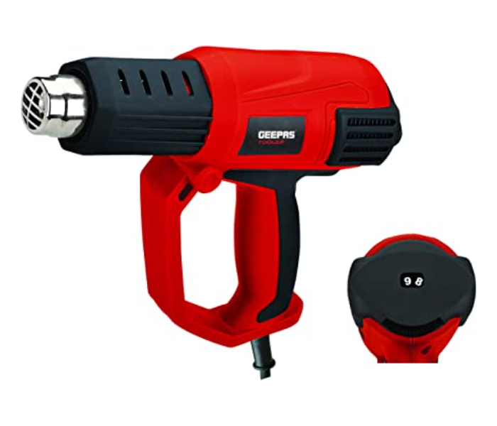 Geepas GHG2032-240 2000W over heat protection 29.3 x 27.3 x 9.3 cm temperature control Heat Gun-Red - Zoom Image