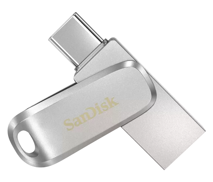 Sandisk SDDDC4-512G-G46 128GB Ultra Dual Drive Luxe Type-C Flash Drive - Silver - Zoom Image 1