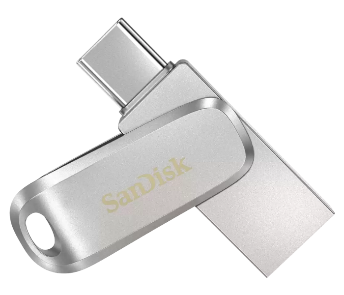 Sandisk SDDDC4-1TB-G46 1TB Ultra Dual Drive Luxe Type-C Flash Drive - Silver - Zoom Image 1