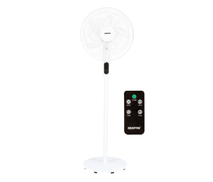 Geepas GF21159 5 Blade Design 3 Speed Control Bluetooth Copper Motor Smart Stand Fan-White - Zoom Image 1