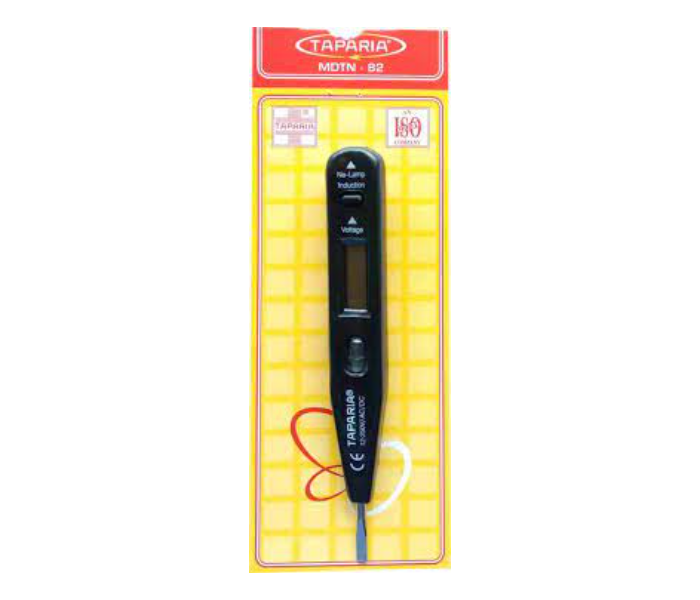 Taparia MDTN-82 Screw Driver Tip Size  Digital Voltage Tester - Black - Zoom Image 1