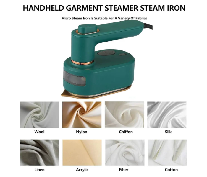 GTC 22001001 Mini Steam Handheld Portable Iron Rotatable Travel Garment Steamer For Clothes -Green - Zoom Image 3