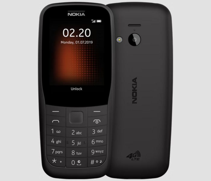 Nokia 220 Dual Sim Mobile Phone - Black (Refurbished) - Zoom Image 1