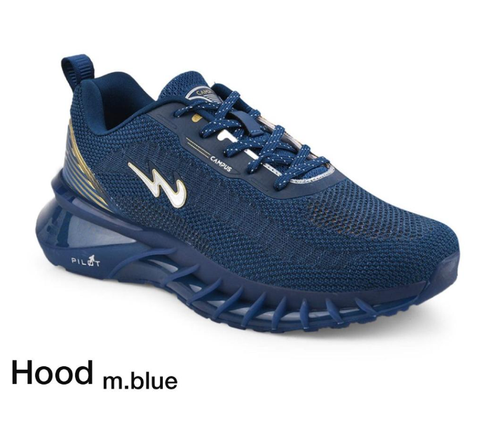 Campus C0533-3 Light Weight Dragon Running  Mens Sports Shoe Size-9 Hood -Medium Blue Golden - Zoom Image