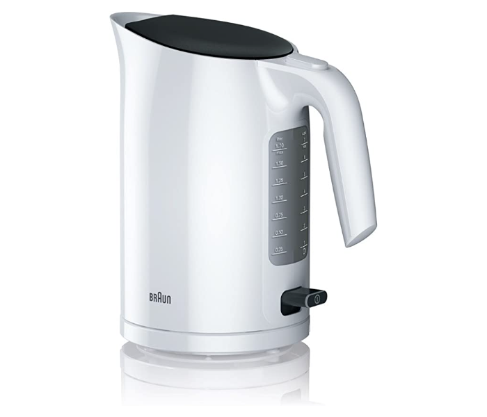  BRAUN WK3100WH 1.7 Liters 2200 watts Power 3 way protection Electric Kettle -White - Zoom Image 1