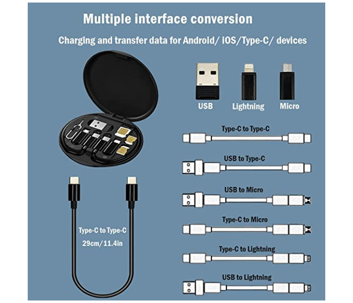 6 in 1 Multi Functional USB Cable Conversion Storage Box - Zoom Image 3