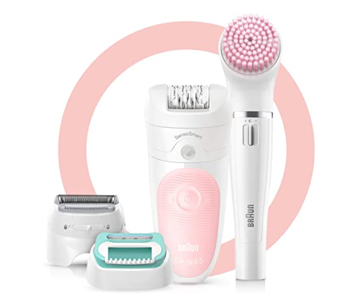 Braun SES5875 Epilate Shave Trim Cleanse cordless 5in1 Epilation Beauty Set-White - Zoom Image 4