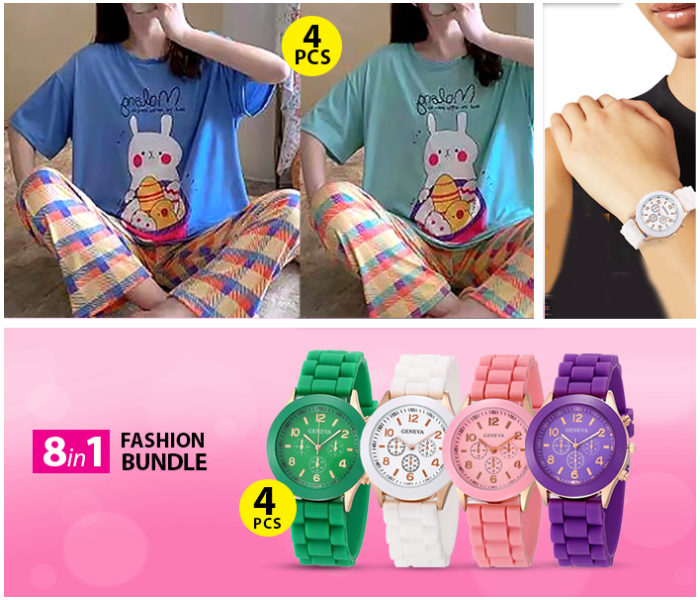 4 Pieces Short Sleeved New Style Home Wear Image