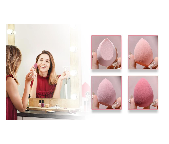 IN4S MKUPLPNK Soft and Hypoallergenic Material Makeup Sponge Foundation -Light Pink - Zoom Image 2