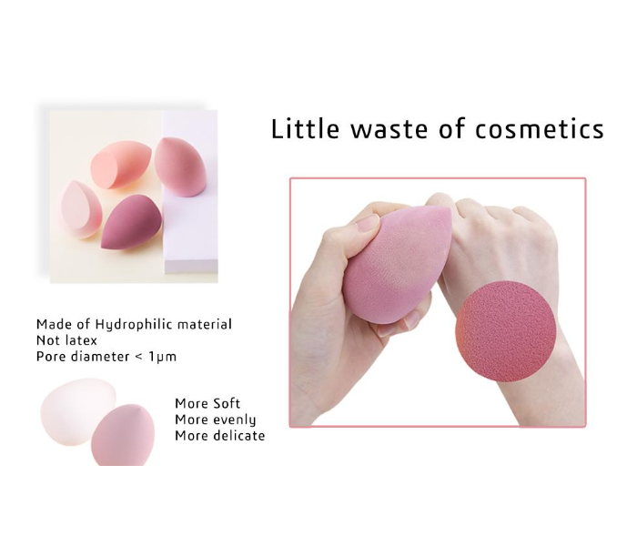 IN4S MKUPP4 Soft and Flawless 4 Set Makeup Sponge Foundation -Pink - Zoom Image 3