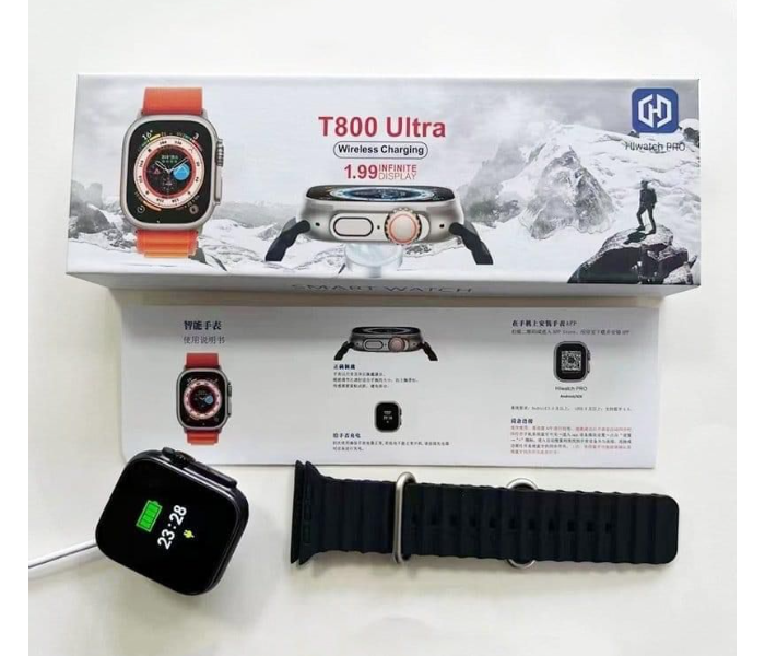 T 800 Ultra Multisport Modes Square Design Smart Watch 49mm - Zoom Image 3