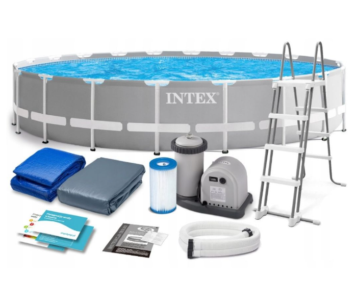 Intex 28271 Refreshing Way to Beat The Heat Metal Frame Small Family Rectangular Swimming Pool Outdoor - Zoom Image 2