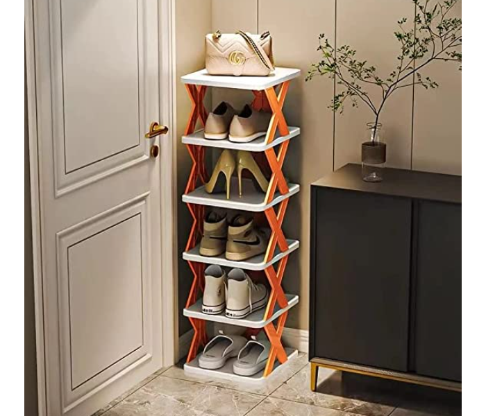 9 Layer Tall Narrow Design Shoe Rack Multi-Use Lightweight Space Saving Fabric Storage Organizer Free Standing - Zoom Image 5