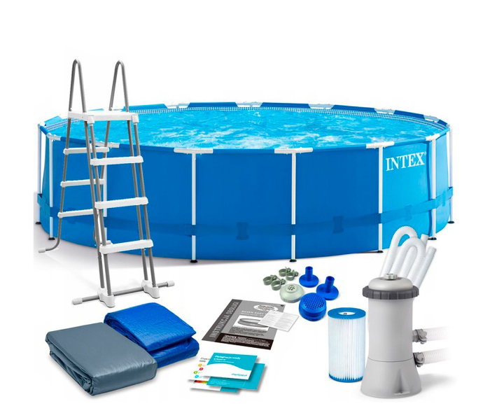 Intex 28271 Refreshing Way to Beat The Heat Metal Frame Small Family Rectangular Swimming Pool Outdoor - Zoom Image 4