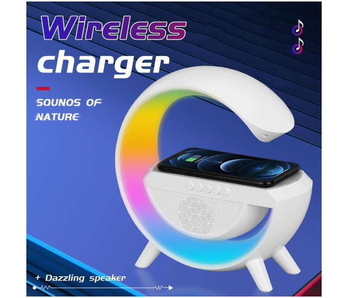 3 in 1 Rainbow Light Table Lamp with Wireless Charging Bluetooth Speaker - Zoom Image 2