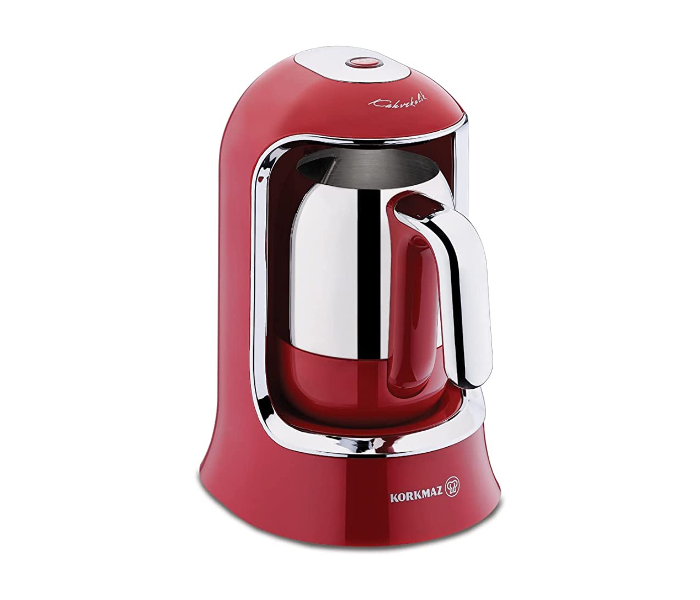 Korkmaz A860-03 Sleek And Stylish Kahvekolik Coffee Maker Red-Chrome - Zoom Image 1