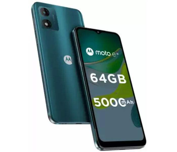 Motorola Moto E13 6.5 inch HD+ Display-13MP Rear Camera 5MP Front Camera -E13 2GB RAM 64 GB Expandable Upto 1 TB Mobile Phone - Aurora Green - Zoom Image 1