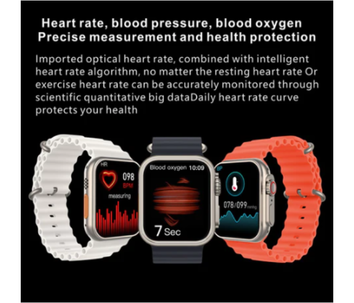 Blulory Glifo 8 Ultra Smart Watch - Orange - Zoom Image 6