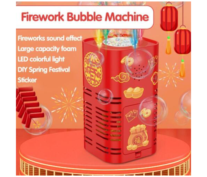 Automatic Firework Bubble Machine Bubble Maker Toys with Music Colorful Light - Zoom Image 2