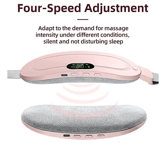 Menstrual Portable Heating Pad Cordless Back Pain Reliever with 3 Temperature Settings, 4 Massage Mode and a Digital Display for Women and Girls - Zoom Image 3