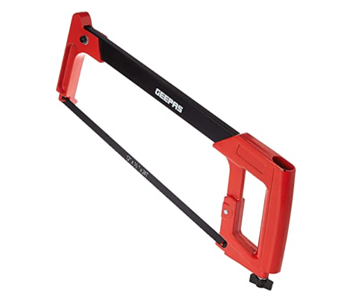 Geepas  GMH59308 Bi Metal Blade Aluminium Alloy Frame 305mm Heavy Duty Haksaw-Red And Black - Zoom Image 2