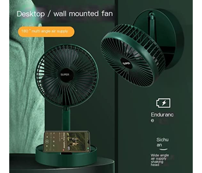 Generic 2 In 1 Foldable Fan USB Plug In Small Fan Mini Portable Home Low Noise NO Battery Desktop Electric Fan A - Zoom Image 2