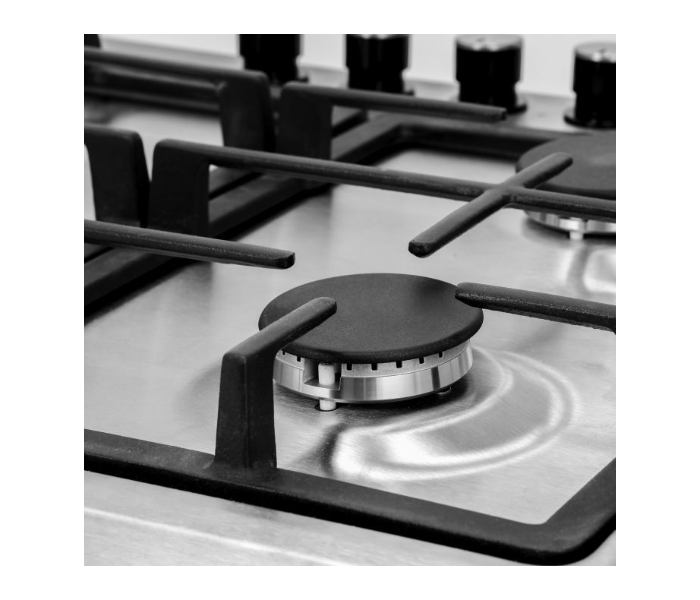 Geepas GGH6022NST Table Top Gas Hob Inox capped knobs Stainless Steel Gas Cooktop Euro Pool 4 Gas Sabaf Burners -Silver  - Zoom Image 4