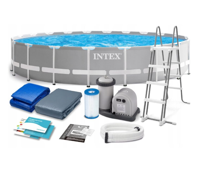 Intex 28242 Durable And Refreshing Way to Beat The Heat Metal Frame Small Family Rectangular Swimming Pool Outdoor - Zoom Image 2