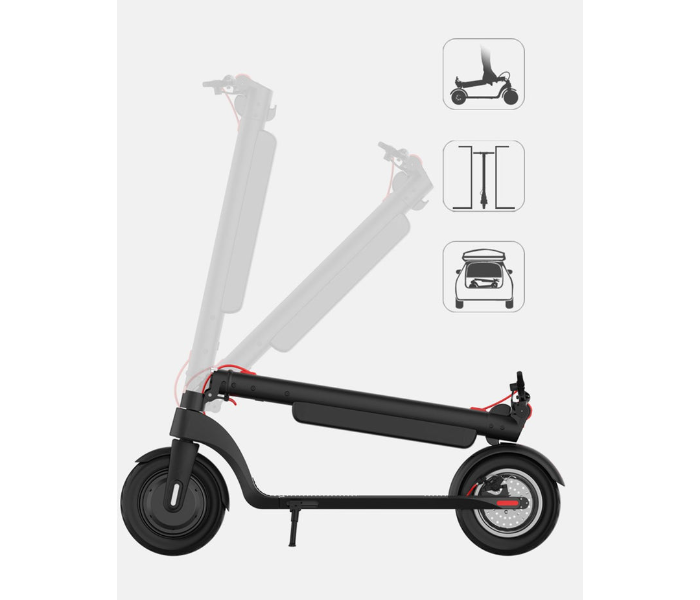 Crony X8 Dual Battery With 350Watts Motor Electric Kick Scooter -Black - Zoom Image 3