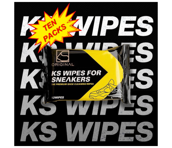 Sari KS Wipes 10s Easily Disposible  Pack of 10 ks Wipes for Sneakers Cleaning Shoes Cleaner Care Product Premium Shoe Clean -White - Zoom Image 2