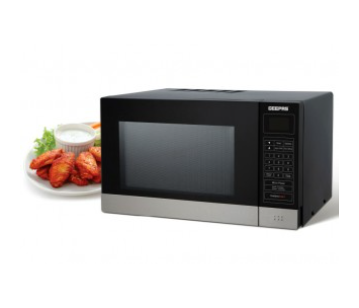 Geepas  GMO2706CB 1400W Digital Control Defrost Grill 270mm Glass Turntable 25L Capacity Microwave Oven -Black - Zoom Image 1