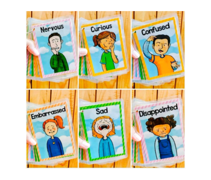 Ayah PHTOFE25 Recognisable And Labeled Educational Flashcards For Types Of Emotions - Zoom Image