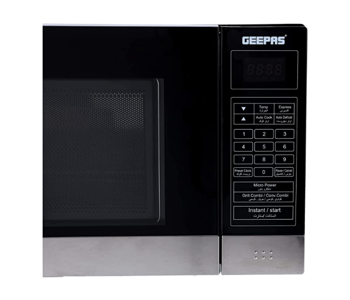 Geepas  GMO2706CB 1400W Digital Control Defrost Grill 270mm Glass Turntable 25L Capacity Microwave Oven -Black - Zoom Image 4