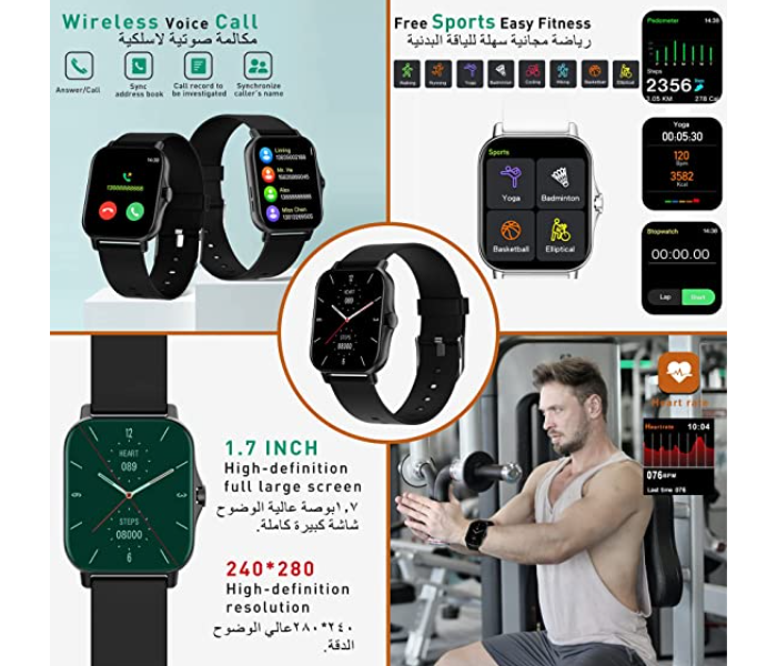 Totu SW-001  Health Monitoring Ecg Blood Pressure Glucose Blood Oxygen Monitoring Smart Watch -Black - Zoom Image 2