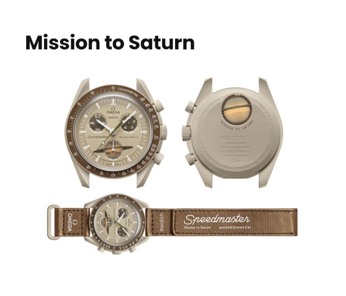 SwatchOmega SOMSaturn Bold And Distinctive Design Of Mission To Saturn Swiss Watch For Kids - Zoom Image