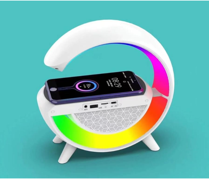 3 in 1 Rainbow Light Table Lamp with Wireless Charging Bluetooth Speaker - Zoom Image 1