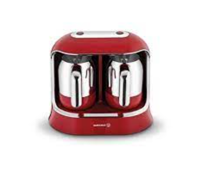 Korkmaz A861 Versatile And Stylish Kahvekolik Twin Coffee Machine Red-Chrome - Zoom Image 3