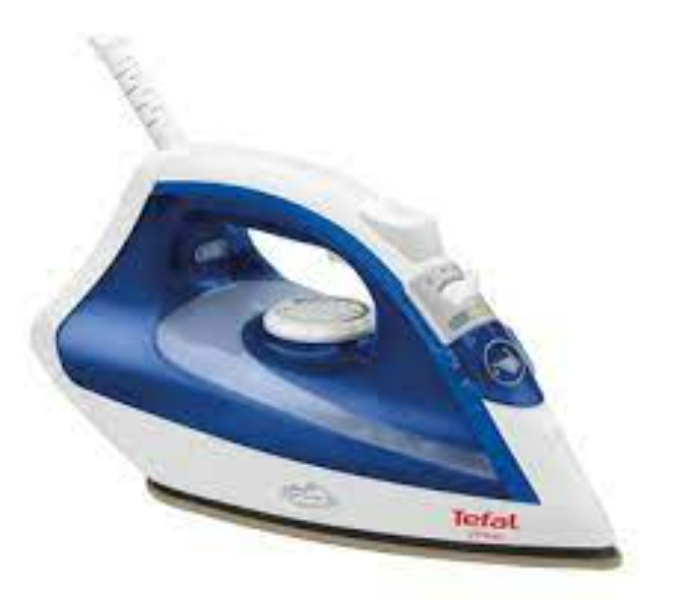 Tefal FV1734 1800 Watts High Quality Steam Iron Eco Master Ceramic  - White and Blue - Zoom Image 1